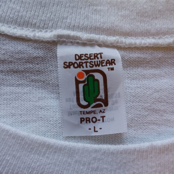 Vintage 1980s Desert Sportswear North Carolina Tar Heels White T-Shirt Adult L - Picture 5 of 8